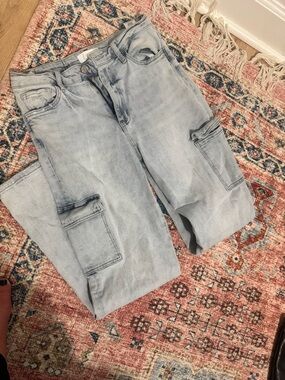 Vervet Reverent by Flying Monkey 90's Vintage Utility Cargo Straight Jeans 29